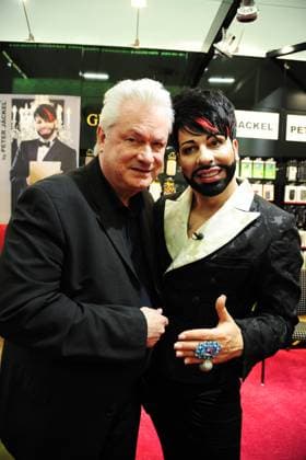 Harald Gloeoeckler with Life partner Dieter Schroth, World premiere its New Hollywood Collection, for Smartphones at the IFA in Berlin Entertainment, world premiere, Berlin Germany, Germany