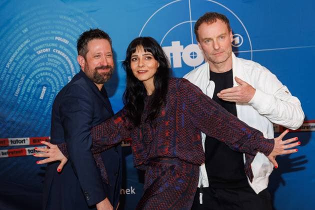 ARD Tatort premiere Vier Leben Mark Monheim, Pegah Ferydoni and Mark Waschke at the premiere of the ARD Tatort Vier Leben at the Delphi Filmpalast on 20 01 2025 in Berlin Copyright: xEventpressxKochanx