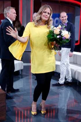 Barbara Schoeneberger at the Recording the ARD TV Show Small against big the UNBELIEVABLE Duel in Berlin, Berlin Germany, Germany
