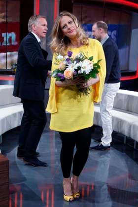 Barbara Schoeneberger at the Recording the ARD TV Show Small against big the UNBELIEVABLE Duel in Berlin, Berlin Germany, Germany