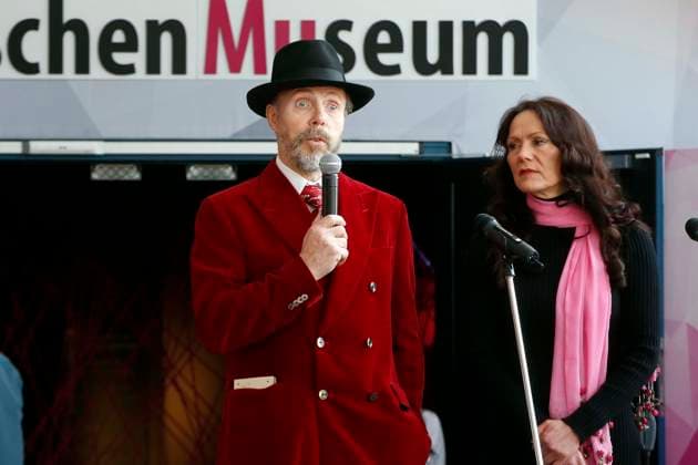 Body worlds, People Museum in Berlin opened, PK with Gunther from Hagens with Wife and Curator Angelina Whalley, Exhibition from Plastinaten Human Body, Berlin Germany, Germany