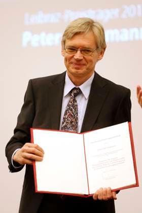 award Ceremony of Gottfried Wilhelm Leibniz Price 2013 the Germans Research Association in the Berlin Brandenburg Academy in Berlin to Peter Hegemann, Prof the Biophysics to the Humboldt University Berlin, Berlin Germany, Germany