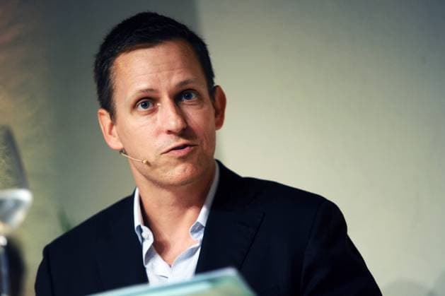 Paypal Founder and Venture capitalists Peter Thiel speaks together with BM Philipp ROESLER before Boys Entrepreneurs the StartUp Scene at Transformer substation in Berlin Middle Berlin Germany, Germany