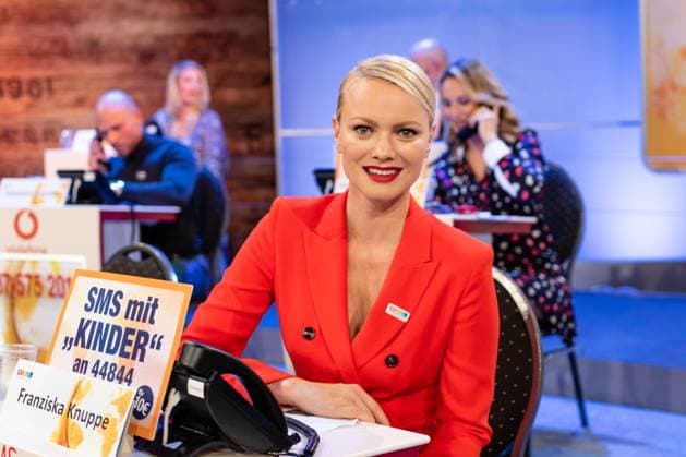 Franziska Knuppe at RTL telethon, Charity TV Show from Cologne, North Rhine Westphalia Germany, Germany