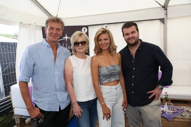 ELLA Finally with Father Norbert At last, Carmen Fog and Son Gregor Fog at Schlagerolymp the largest Schlager Open Air in Berlin Luebars on 10 08 2019 Berlin Germany