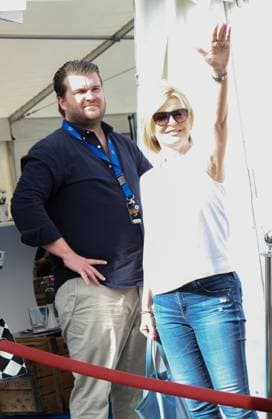 Carmen Fog with Son Gregor Backstage at Schlagerolymp the largest Schlager Open Air in Berlin Luebars on 10 08 2019 Berlin Germany