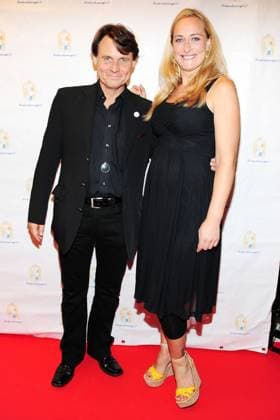 Wolfgang Bahro with Eva Mona Rodekirchen, pregnant at the Gala Midsummer Nights Dream, Gala the Kinderschutzengel n Berlin,gala, child protection,angel Berlin Germany, Germany