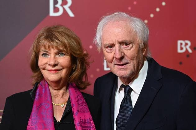 Guenther Maria HALMER Actor with wife Claudia Red Carpet,Bavarian Film Award 2024 on 24 01 2025 at the Prinzregententheater in Munich