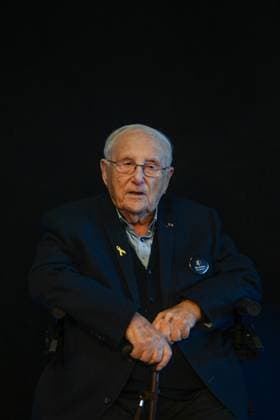 Contemporary witness Albrecht Weinberg talks about the Holocaust Albrecht Weinberg is one of the last survivors of the Holocaust and a guest at the customs house in Leer Ostfriesland Leer Lower Saxony Germany Copyright: xdiebildwerftx