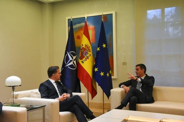 Spanish Prime Minister Pedro Sanchez Meets With NATO Secretary General Mark Rutte The President of the Government of Spain, Pedro Sanchez, holds a meeting with the Secretary General of NATO, Mark Rutte, at the Palacio de la Moncloa in Madrid, Spain, on January 27, 2025. Madrid Spain Spain  Copyright: xFrancescoxMilitelloxMirtox originalFilename: militellomirto-spanishp250127_np39G