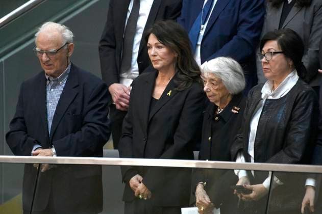 Iris Berben and Margot Friedländer at the memorial service of the German Bundestag on the occasion of the Day of Remembrance of the Victims of National Socialism in the Reichstag building Berlin, 29 01 2025 Foto:xF.xKernx xFuturexImagex gedenkstunde_5111