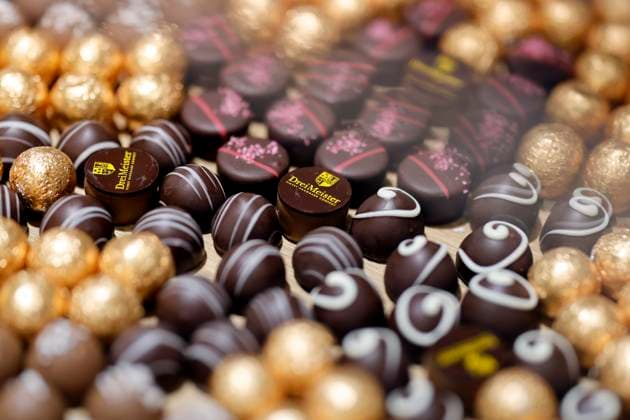 Stand of a confectionery manufacturer DreiMeister with chocolates at the International Sweets and Biscuits Fair ISM at KoelnMesse Theme picture, symbolic picture Cologne, 31 01 2024 NRW Germany Copyright: xChristophxHardtx