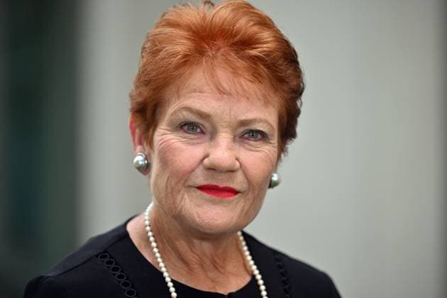 PAULINE HANSON PRESSER, One Nation leader Pauline Hanson at a press conference at Parliament House in Canberra, Thursday, February 6, 2025. ( NO ARCHIVING, EDITORIAL USE ONLY, NO USE IN BOOKS WITHOUT CONSENT CANBERRA AUSTRALIAN CAPITAL TERRITORY AUSTRALIA PARLIAMENT HOUSE  Copyright: xMICKxTSIKASx 20250206163393614180