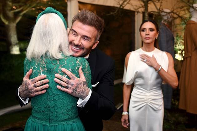 Bilder des Jahres 2025, Entertainment 02 Februar Entertainment Themen der Woche KW06 Entertainment Bilder des Tages The King And Queen Attend A UK-Italy Dinner To Celebrate The Slow Food And Slow Fashion Movement TETBURY, ENGLAND - FEBRUARY 07: Helen Mirren, David Beckham and Victoria Beckham during a dinner at Highgrove House on February 07, 2025 in Tetbury, England. In preparation for their upcoming State Visits to the Holy See and the Republic of Italy in early April 2025, The King and Queen will attend a special dinner to celebrate the values of Slow Food and Slow Fashion., Credit:Finnbarr Webster Avalon United Kingdom, England, Tetbury, Highgrove House Copyright: xFinnbarrxWebsterx xAvalonx 0961086830