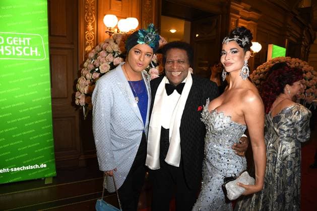 Julian F M Stoeckel, Roberto Blanco and Micaela Schaefer at the Semper Opera Ball on 07 02 2025 in Dresden Semper Opera Ball 2025 in Dresden