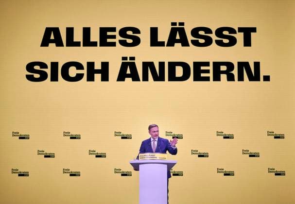 FDP special party conference Christian Lindner EUR, DEU,Germany,Potsdam, 09 02 2025 FDP motto for the federal election campaign ALLES LÄSST SICH ÄNDERN At the federal party conference in Babelsberg, the FDP decides on an economic and migration turnaround The FDP enters the 2025 federal election campaign with a change of direction for Germany