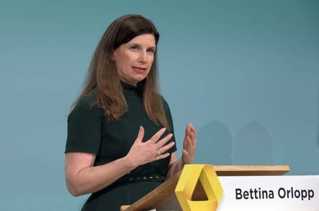 Germany, Frankfurt, 13 02 2025 Annual Press Conference of Commerzbank AG Photo Dr Bettina Orlopp, Chairman of the Board of Managing Directors of Commerzbank AG Annual Press Conference of Commerzbank AG