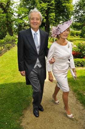 Eberhart from Rantzau, Annette from Rantzau at the ecclesiastical Wedding ceremony in the St Marinkirche in Basthorst Wedding from Milana from Ruffin, Subsidiary from Enno Baron from Ruffin and Singer Vicky Leandros on 23 06 2012 in well Basthorst Schleswig Holstein SH Germany