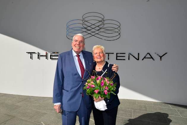 Klaus Michael Kuehne Kuehne, Christine Kuehne Kuehne at the PK to Opening of New Luxury Hotel The Fontenay on Monday 19 03 2019 at The Fontenay on Monday 19 03 2018 in Hamburg HH Germany