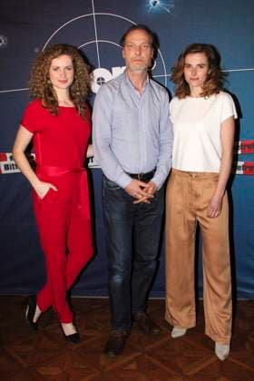 Cornelia Groeschel German Actress Martin Brambach German Actors Karin Hanczewski German Actress at ARD Press Photo Date to New MDR Crime scene the Nest at Literaturhauscafe on Tuesday 12 03 2019 in Hamburg HH Germany
