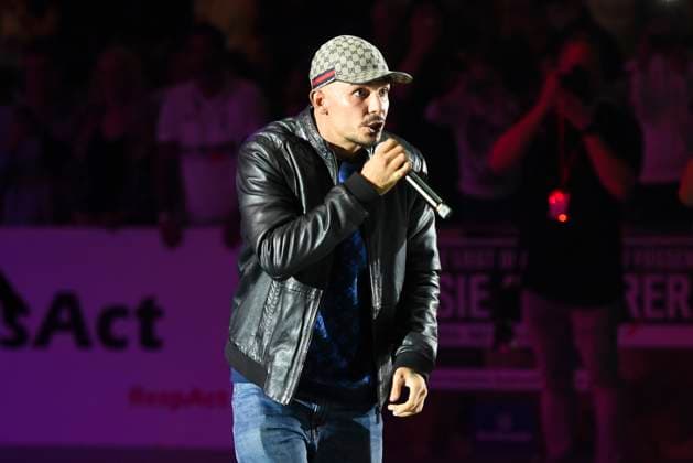 Capital BRA also Capital Or Joker BRA called, Vladislav Balovatsky is a Berlin Rapper with Russian and Ukrainian Roots performs during The Kiss Cup AT Max Schmelling Hall in Berlin, Germany, 09 October 2019 Berlin Germany Germany