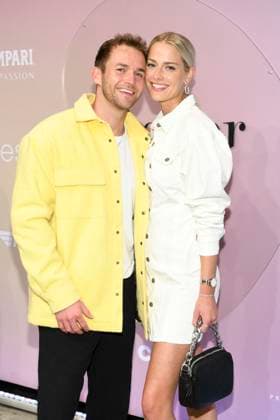 Philipp Stehler, Vanessa Ciomber at the Fashion Show from casually by Lena Gercke at the About You Fashion Week on 12 September 2021 at Power station Berlin in Berlin