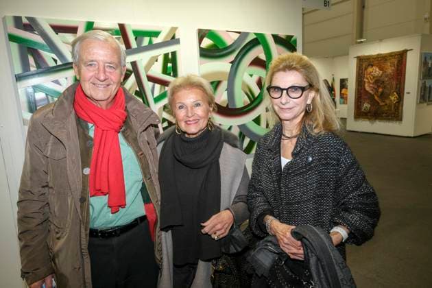 Heinrich and Annette from Rantzau with Christiane Graefin from Adelmann to Guest at the Affordable Art Fair 2021 Vernissage in the Hamburg Exhibition halls on Wednesday 10 11 2021 in Hamburg Hamburg Germany