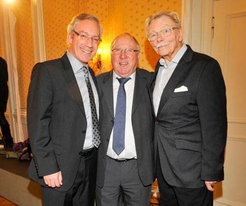 Christian Seeler, Uwe Seeler, Uwe Friedrichsen at New Year reception of Hamburg Abendblatt 2014 at Hotel Atlantic Kempinski on Monday 06 January 2014 in Hamburg HH Germany