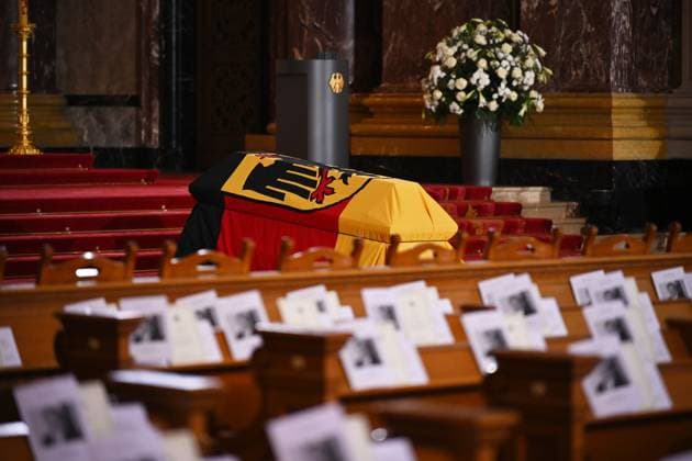 The official mourning ceremony for former German President Horst Koehler Köhler began on Tuesday 18 February 2025 with a funeral service in Berlin Cathedral In the cathedral, political companions, representative Copyright: epd-bild ChristianxDitsch epd-Trauergottesdienst_Koehler2 - Kopieren