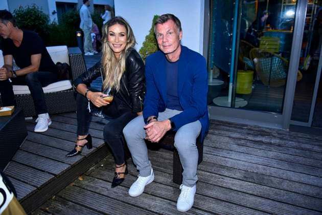 Actress Yasmina Filali and Ex Footballer Thomas Helmer the separate pair together to Guest at the Summer Party of Aspria Hamburg Uhlenhorst on Saturday 26 08 2023 in Hamburg HH D