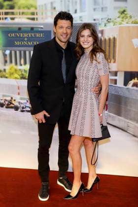 Michael Ballack, Sophia Schneiderhan Girlfriend Woman to Guest at the Opening the New Monaco World at Miniature Wonderland at the Red Carpet on Thursday 25 04 2024 in Hamburg Zweierbild Motif of two portrait format HH Germany