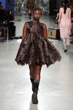 PFW - Cecilie Bahnsen Runway A model walks the runway during the Cecilie Bahnsen Womenswear Fall Winter 2025-2026 show as part of Paris Fashion at Palais De Tokyo on March 05, 2025 in Paris, France. Photo by Alain-Gil Gonzalez ABACAPRESS.COM Paris France  Copyright: xGonzalezxAlain-Gil ABACAx