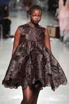 PFW - Cecilie Bahnsen Runway A model walks the runway during the Cecilie Bahnsen Womenswear Fall Winter 2025-2026 show as part of Paris Fashion at Palais De Tokyo on March 05, 2025 in Paris, France. Photo by Alain-Gil Gonzalez ABACAPRESS.COM Paris France  Copyright: xGonzalezxAlain-Gil ABACAx