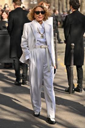PFW Givenchy Outside Arrivals Marisa Berenson arriving at Givenchy show during Paris Fashion Week in Paris, France on March 7, 2025. Photo by Julien Reynaud APS-Medias ABACAPRESS.COM Paris France Copyright: xReynaudxJulien APS-Medias ABACAx