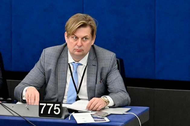 Politician Maximilian Krah AfD in the EU Parliament in Strasbourg Strasbourg, 12 03 2025 Grand Est France Copyright: xDwixAnoraganingrumx