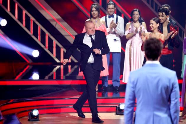 Entertainer Stefan Raab and presenter Daniel Hartwich with dance couples at the 18th season of the RTL dance show Lets Dance in the Coloneum Cologne, 14 03 2025 NRW Germany Copyright: xChristophxHardtx