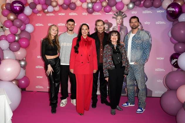 Cheyenne Savannah Ochsenknecht, Nino Sifkovits, Natascha Ochsenknecht, Wilson Gonzalez Ochsenknecht, Bärbel Wierichs and Jimi Blue Ochsenknecht at the photocall for the start of season 4 of the TV series Diese Ochsenknechts at the International Club Berlin Berlin, 20 03 2025 Foto:xT.xBartillax xFuturexImagex ochsenknechts_5306