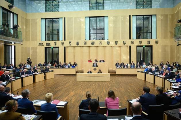 Berlin, 1052 Meeting of the Bundesrat The plenary hall during the meeting of the Bundesrat on 21 03 2025 in Berlin Berlin Bundesrat Berlin Germany