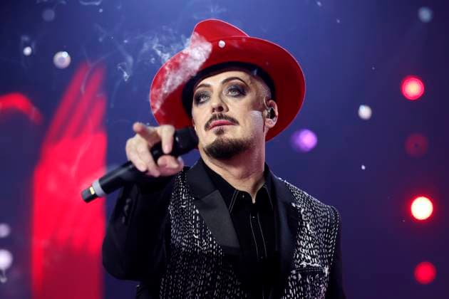 Singer Boy George at Die 80er live 2025 at Schalke the biggest 80s party in the world at the Veltins Arena in Gelsenkirchen Gelsenkirchen, 22 03 2025 NRW Germany Copyright: xChristophxHardtx