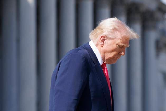 United States President Donald J Trump departs a reception with Micheal Martin, Taoiseach of Ireland, outside the Capitol Building in Washington in Washington DC, on Wednesday, March 12, 2025 Credit: Aaron Schwartz CNP Washington District of Columbia United States of America EDITORIAL USE ONLY Copyright: xx ASCH47851 AaronxSchwartzx-xCNPx cnpphotos314380