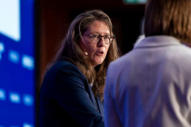 Second day of the EUROPE 2025 conference Prof Dr Anke Kaysser Pyzalla, CEO of the German Aerospace Center DLR , Margus Tsahkna, Estonian Foreign Minister, and Susanne Wiegand, former CEO of RENK Group AG, together with moderator Dr Anna Sauerbrey, Foreign Policy Coordina Copyright: xEVENTPRESSxJeremyxKnowlesx