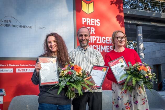 Award ceremony of the Leipzig Book Fair Prize Winners Kristine Bilkau, Thomas Weiler and Irina Rastorgueva Leipzig Book Fair 2025 Day 1