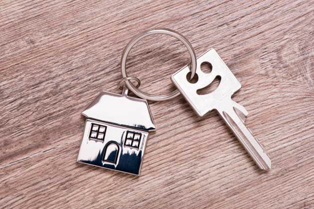 Front door key and apartment key One front door key or apartment door key with fob