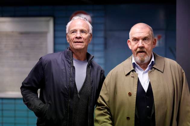 The Tatort actors Dietmar Bär Freddy Schenk and Klaus J Behrendt Max Ballauf at a photo session for the 96 Cologne Tatort Die letzten Menschen von Köln in the Kalk Post underground station with adjoining bunker Cologne, 25 03 2025 NRW Germany Copyright: xChristophxHardtx