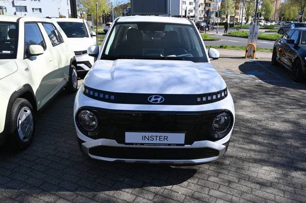 Logo, lettering of the South Korean car manufacturer Hyundai Motor Company on a Hyundai Inster