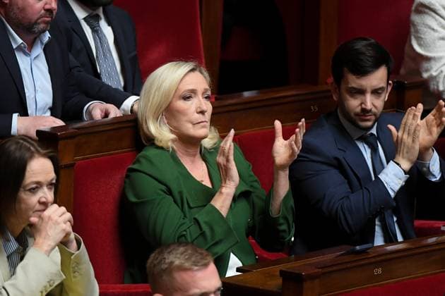 NEWS : Questions au gouvernement - Assemblee nationale, Paris - 08 04 2025 Marine Le Pen - Questions au gouvernement - Assemblee nationale, Paris. Copyright: xLionelxUrmanx