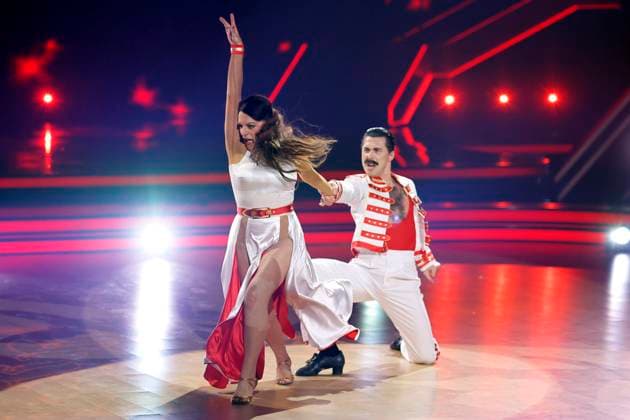 Professional dancer Valentin Lusin and actress Christine Neubauer are eliminated from the 18th season of the RTL dance show Lets Dance at the Coloneum Cologne, 11 04 2025 NRW Germany Copyright: xChristophxHardtx