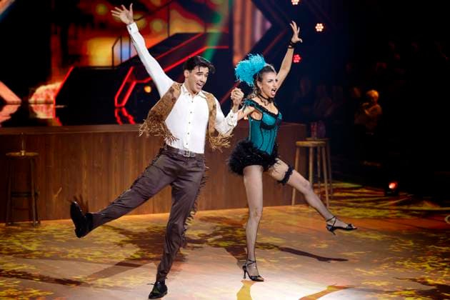 Golf pro Diego Pooth and dancer Ekaterina Leonova at the 18th season of the RTL dance show Lets Dance at the Coloneum Cologne, 11 04 2025 NRW Germany Copyright: xChristophxHardtx