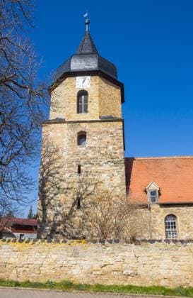 Turm der historischen Kirche in Schochwitz Tower of the historic church in Schochwitz, Germany (License=RF) Copyright: xZoonar.com MarcxVenemax 23201299