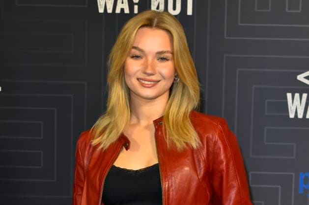 Julia Beautx German web video producer, influencer, actress guest on the blue carpet at the premiere of the Amazon Prime series The Way Out at Filmhaus on 22 04 2025 in Cologne NRW Germany